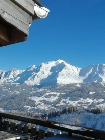 Mont Blanc vue du haut des pistes de ski